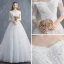 Abordable Ivoire Robe De Mariée 2019 Princesse De l'épaule 1/2 Manches Dos Nu Appliques En Dentelle Paillettes Perlage Chapel Train Volants