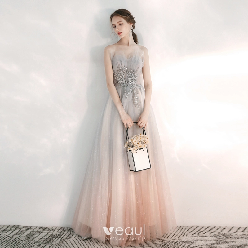 Floral Pearl Grey Tier Dress