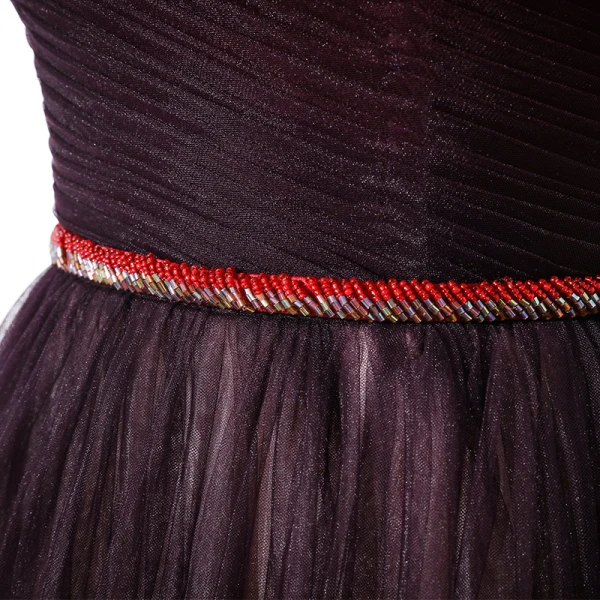 Elegante Burgunderrot Abendkleider 2020 A Linie Off Shoulder Kurze Ärmel Perlenstickerei Stoffgürtel Sweep / Pinsel Zug Rüschen Rückenfreies Festliche Kleider
