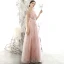 Chic / Beautiful Pearl Pink See-through Evening Dresses  2020 A-Line / Princess Scoop Neck Sleeveless Flower Appliques Lace Beading Pearl Glitter Tulle Floor-Length / Long Backless Formal Dresses