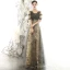 Chic / Beautiful Grey Evening Dresses  2020 A-Line / Princess V-Neck Puffy Short Sleeve Glitter Appliques Sequins Beading Floor-Length / Long Ruffle Backless Formal Dresses