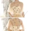 Chic / Beautiful Gold See-through Evening Dresses  2020 A-Line / Princess High Neck Puffy Short Sleeve Glitter Appliques Star Floor-Length / Long Ruffle Backless