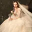 Affordable Champagne Wedding Dresses 2019 Ball Gown Off-The-Shoulder Bell sleeves Backless Appliques Lace Beading Chapel Train Cascading Ruffles