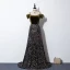 Scintillantes Multi-Couleurs Paillettes Robe De Soirée 2020 Princesse Bretelles Spaghetti Manches Courtes Train De Balayage Volants Dos Nu Daim Robe De Ceremonie
