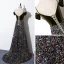 Scintillantes Multi-Couleurs Paillettes Robe De Soirée 2020 Princesse Bretelles Spaghetti Manches Courtes Train De Balayage Volants Dos Nu Daim Robe De Ceremonie