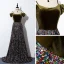 Scintillantes Multi-Couleurs Paillettes Robe De Soirée 2020 Princesse Bretelles Spaghetti Manches Courtes Train De Balayage Volants Dos Nu Daim Robe De Ceremonie