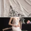 Sexy Ivoire Légère La Mariée Robe De Mariée 2020 Trompette / Sirène Bretelles Spaghetti Sans Manches Dos Nu Appliques En Dentelle Perlage Chapel Train Volants