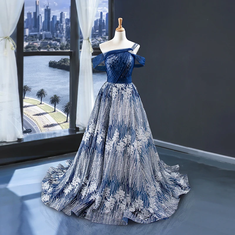 slim fit dress slacks ZAPAKA Women Dark Grey Long Prom Dress Mermaid V Neck Wrap Long Sleeves Chiffon Wedding Guest Dress With Slit, Dusty Blue / US18W