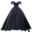 Scintillantes Noire Robe De Bal 2023 Robe Boule De l'épaule Détachable Manches Courtes Paillettes Perlage Train De Balayage Volants Dos Nu Robe De Ceremonie