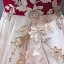 Deux tons Rouge Champagne Daim Robe De Soirée 2023 Princesse Bretelles Spaghetti Manches Courtes Fleur Appliques En Dentelle Train De Balayage Dos Nu Robe De Ceremonie