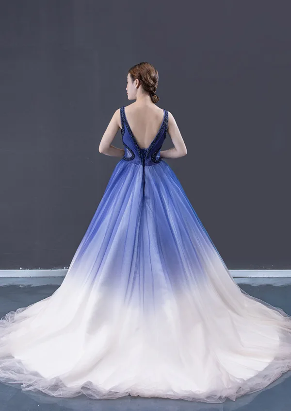 royal blue and champagne bridesmaid dresses Off the Shoulder Royal Blue Long Bridesmaid Dress with Slit  FancyVestido