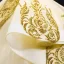 High-end Gold Wedding Dresses Ball Gown 2023 Off-The-Shoulder Short Sleeve Backless Appliques Sequins Court Train Ruffle
