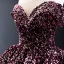 Glitzernden Pink Pailletten Tanzen Ballkleider 2023 Ballkleid Off Shoulder Kurze Ärmel Lange Rückenfreies Festliche Kleider