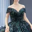 Glitzernden Pink Pailletten Tanzen Ballkleider 2023 Ballkleid Off Shoulder Kurze Ärmel Lange Rückenfreies Festliche Kleider