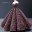 Glitzernden Pink Pailletten Tanzen Ballkleider 2023 Ballkleid Off Shoulder Kurze Ärmel Lange Rückenfreies Festliche Kleider