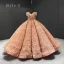 Glitzernden Pink Pailletten Tanzen Ballkleider 2023 Ballkleid Off Shoulder Kurze Ärmel Lange Rückenfreies Festliche Kleider
