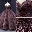 Glitzernden Pink Pailletten Tanzen Ballkleider 2023 Ballkleid Off Shoulder Kurze Ärmel Lange Rückenfreies Festliche Kleider