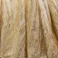 Luxury / Gorgeous Gold Wedding Dresses 2023 Ball Gown Off-The-Shoulder Short Sleeve Backless Beading Glitter Tulle Cathedral Train Ruffle
