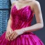 Luksus Fuchsia Dancing Ballkjoler 2023 Ballkjole Kjæreste Uten Ermer Appliques Blonder Beading Lange Buste Ryggløse Formelle Kjoler