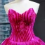 Luksus Fuchsia Dancing Ballkjoler 2023 Ballkjole Kjæreste Uten Ermer Appliques Blonder Beading Lange Buste Ryggløse Formelle Kjoler
