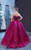 Luksus Fuchsia Dancing Ballkjoler 2023 Ballkjole Kjæreste Uten Ermer Appliques Blonder Beading Lange Buste Ryggløse Formelle Kjoler