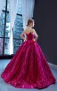 Luksus Fuchsia Dancing Ballkjoler 2023 Ballkjole Kjæreste Uten Ermer Appliques Blonder Beading Lange Buste Ryggløse Formelle Kjoler