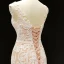 Luxury / Gorgeous Champagne Wedding Dresses 2023 Trumpet / Mermaid V-Neck Sleeveless Backless Appliques Lace Chapel Train Ruffle