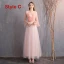 Discount Pearl Pink Bridesmaid Dresses 2019 A-Line / Princess Off-The-Shoulder 1/2 Sleeves Glitter Tulle Sash Floor-Length / Long Ruffle Backless Wedding Party Dresses