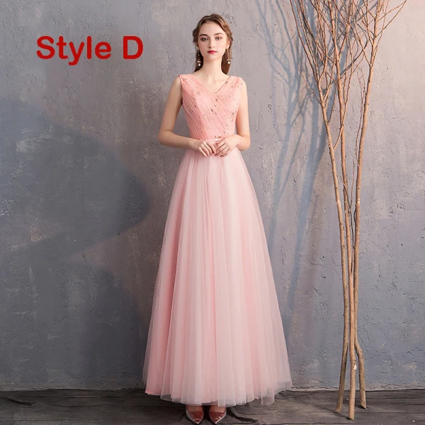 Discount Pearl Pink Bridesmaid Dresses 2019 A-Line / Princess Off-The-Shoulder 1/2 Sleeves Glitter Tulle Sash Floor-Length / Long Ruffle Backless Wedding Party Dresses