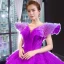 Luxury / Gorgeous Purple Red Carpet Prom Dresses 2023 Ball Gown V-Neck Cap Sleeves Court Train Cascading Ruffles Backless Formal Dresses