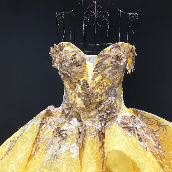 Luxury / Gorgeous Pearl Pink Red Carpet Evening Dresses  2023 Ball Gown Off-The-Shoulder Short Sleeve Glitter Tulle Appliques Flower Beading Court Train Ruffle Backless
