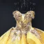 Luxury / Gorgeous Pearl Pink Red Carpet Evening Dresses  2023 Ball Gown Off-The-Shoulder Short Sleeve Glitter Tulle Appliques Flower Beading Court Train Ruffle Backless