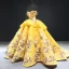 Luxury / Gorgeous Pearl Pink Red Carpet Evening Dresses  2023 Ball Gown Off-The-Shoulder Short Sleeve Glitter Tulle Appliques Flower Beading Court Train Ruffle Backless