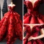 Luxury / Gorgeous Pearl Pink Red Carpet Evening Dresses  2023 Ball Gown Off-The-Shoulder Short Sleeve Glitter Tulle Appliques Flower Beading Court Train Ruffle Backless