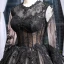 High-end Black See-through Red Carpet Evening Dresses  2023 A-Line / Princess Scoop Neck Long Sleeve Appliques Lace Cathedral Train Ruffle Formal Dresses