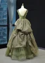 High-end Clover Green Suede Dancing Prom Dresses 2023 A-Line / Princess V-Neck Sleeveless Glitter Tulle Floor-Length / Long Ruffle Backless Formal Dresses
