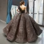 Glitzernden Schwarz Gold Pailletten Tanzen Ballkleider 2023 Ballkleid One-Shoulder Ärmellos Lange Rüschen Rückenfreies Festliche Kleider
