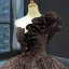 Glitzernden Schwarz Gold Pailletten Tanzen Ballkleider 2023 Ballkleid One-Shoulder Ärmellos Lange Rüschen Rückenfreies Festliche Kleider