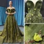 High-end Clover Green Velour Evening Dresses  2023 A-Line / Princess Off-The-Shoulder Short Sleeve Appliques Lace Beading Court Train Ruffle Backless Formal Dresses