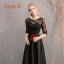 Abordable Noire Satin Transparentes Robe Demoiselle D'honneur 2019 Princesse Appliques En Dentelle Longue Volants Dos Nu Robe Pour Mariage