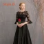 Abordable Noire Satin Transparentes Robe Demoiselle D'honneur 2019 Princesse Appliques En Dentelle Longue Volants Dos Nu Robe Pour Mariage