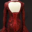 Fashion Burgundy Red Carpet Evening Dresses  2023 Trumpet / Mermaid Deep V-Neck Long Sleeve Bell sleeves Sequins Court Train Ruffle Backless Formal Dresses