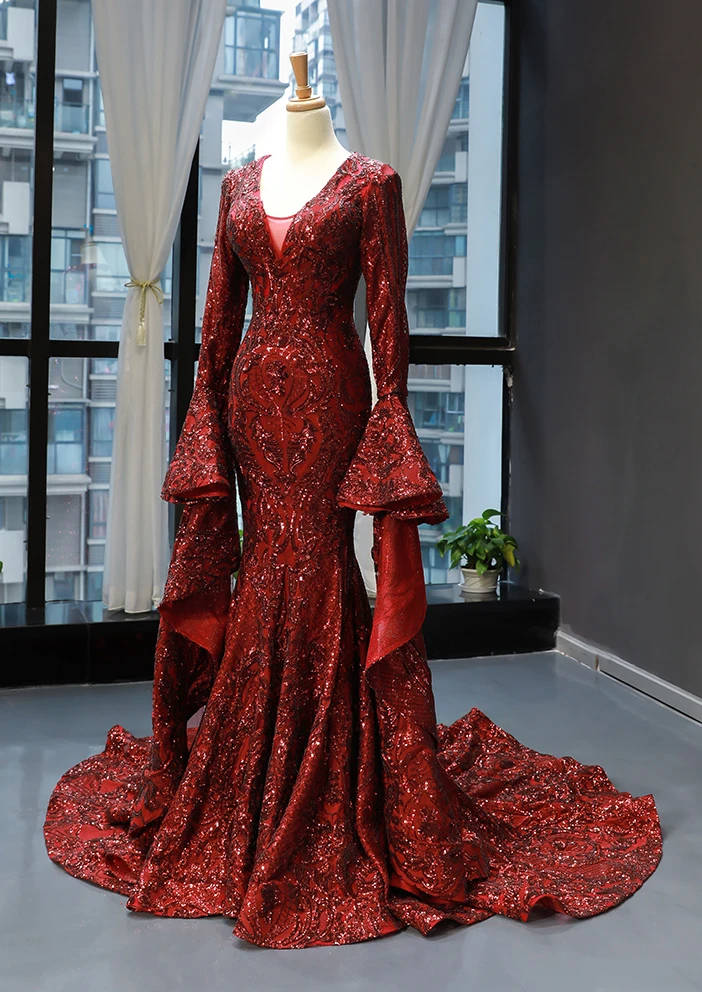 strapless open back dress Zinc Red Kameez Lehenga for Pakistani Bridal Dresses – Nameera by Farooq