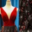Luxury / Gorgeous Red Black Suede Evening Dresses  2023 A-Line / Princess Deep V-Neck Sleeveless Glitter Appliques Lace Chapel Train Ruffle Backless