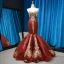 Scintillantes Bleu Roi Détachable Manches Longues Transparentes Robe De Soirée 2023 Trompette / Sirène Encolure Carrée Doré Appliques Paillettes Train De Balayage Volants Robe De Ceremonie