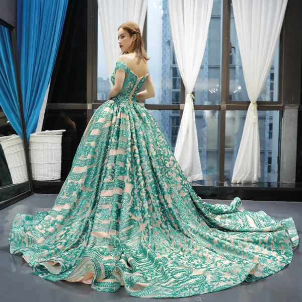 Jade green sale ball gown