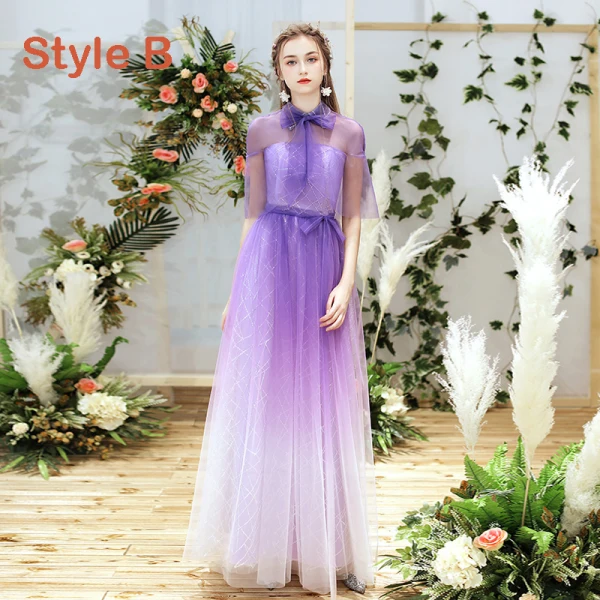 ombre shades of purple bridesmaid dresses Purple Infinity Bridesmaid Dresses – Lisposa