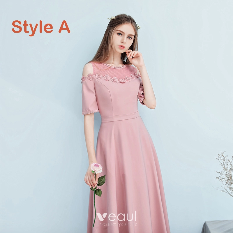 Strapless Junior Bridesmaid Dresses with Sash Candy Pink