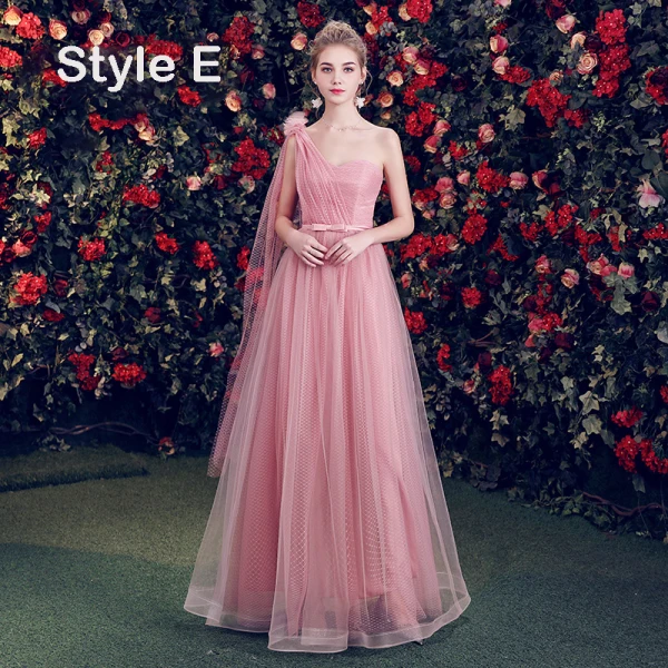 elegant pink bridesmaid dresses Elegant Blush Pink Cowl Neeck Bridesmaid Dress with Slit – FancyVestido