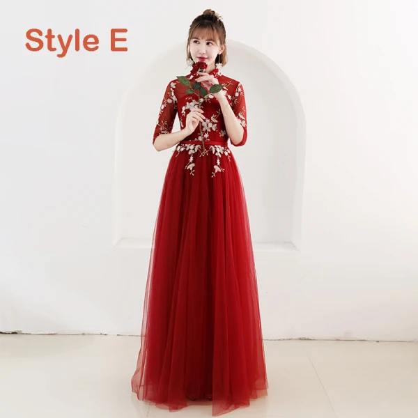 Affordable Red Bridesmaid Dresses 2019 A-Line / Princess Sash Appliques Lace Floor-Length / Long Ruffle Wedding Party Dresses